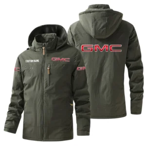 GMC Car Windbreaker Jacket Hooded, Warm Lining Waterproof Outdoor Running Jacket For Men, Custom Name HIHI260225Y17WO88GMC