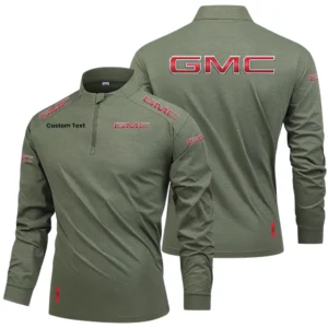 GMC Car Limited 2025 Long Sleeve Shirt, Stand Collar Quarter Zip-up Custom Name HIDI270325Y49LMT05GMC